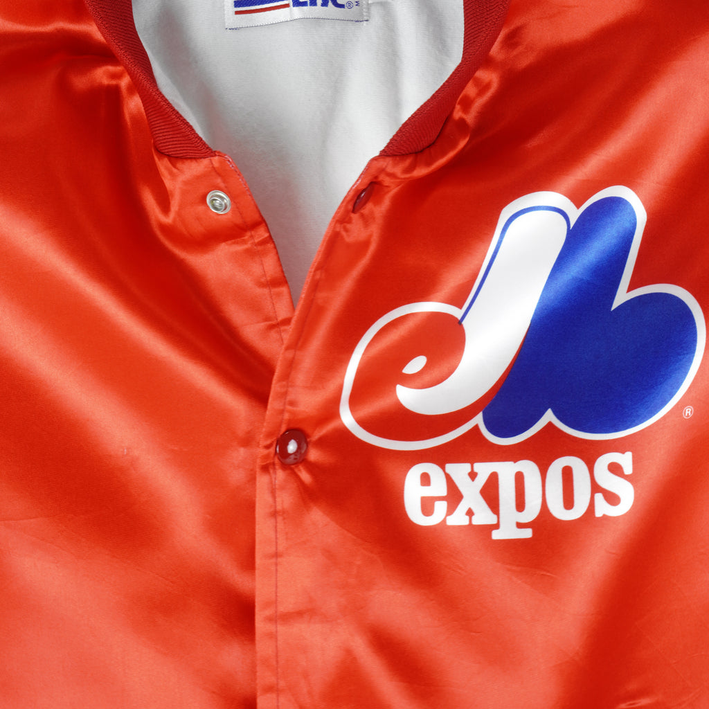 MLB (Chalk Line) - Montreal Expos Satin Jacket 1980s X-Large Vintage Retro Baseball