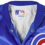 Starter - Chicago Cubs Button-Up Satin Jacket 1980s Large Vintage Retro Baseball