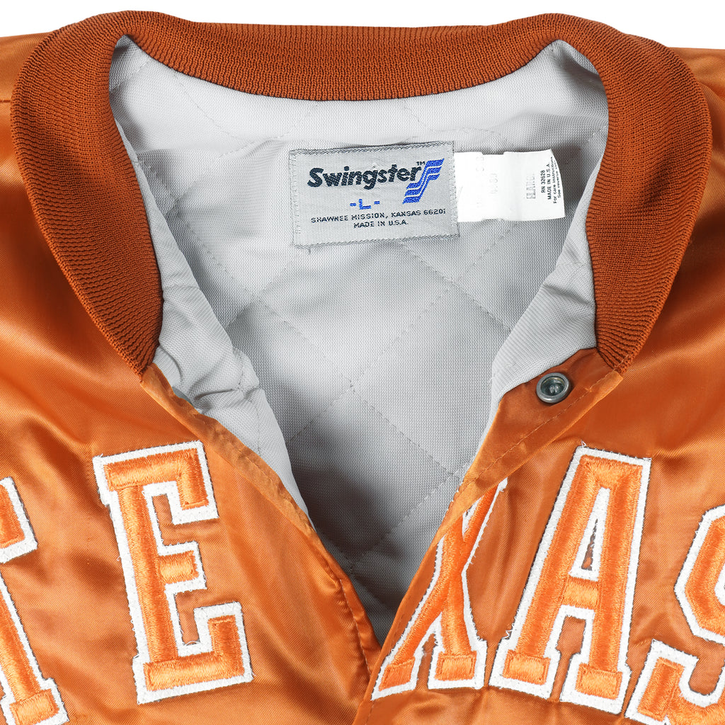 NCAA (Swingster) - Texas University Satin Jacket 1990s Large Vintage Retro Football College