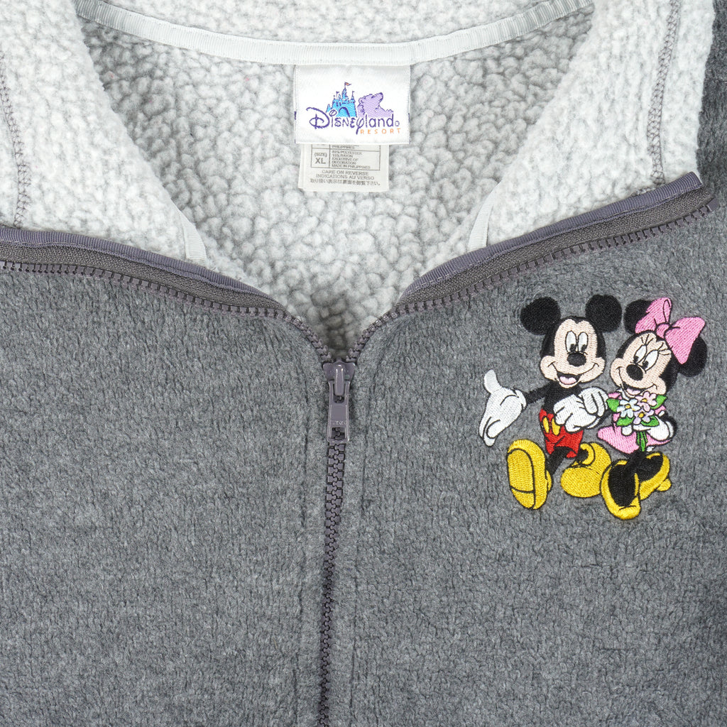 Disney - Mickey Mouse & Minnie Embroidered Zip-Up Jacket 1990s X-Large Vintage Retro