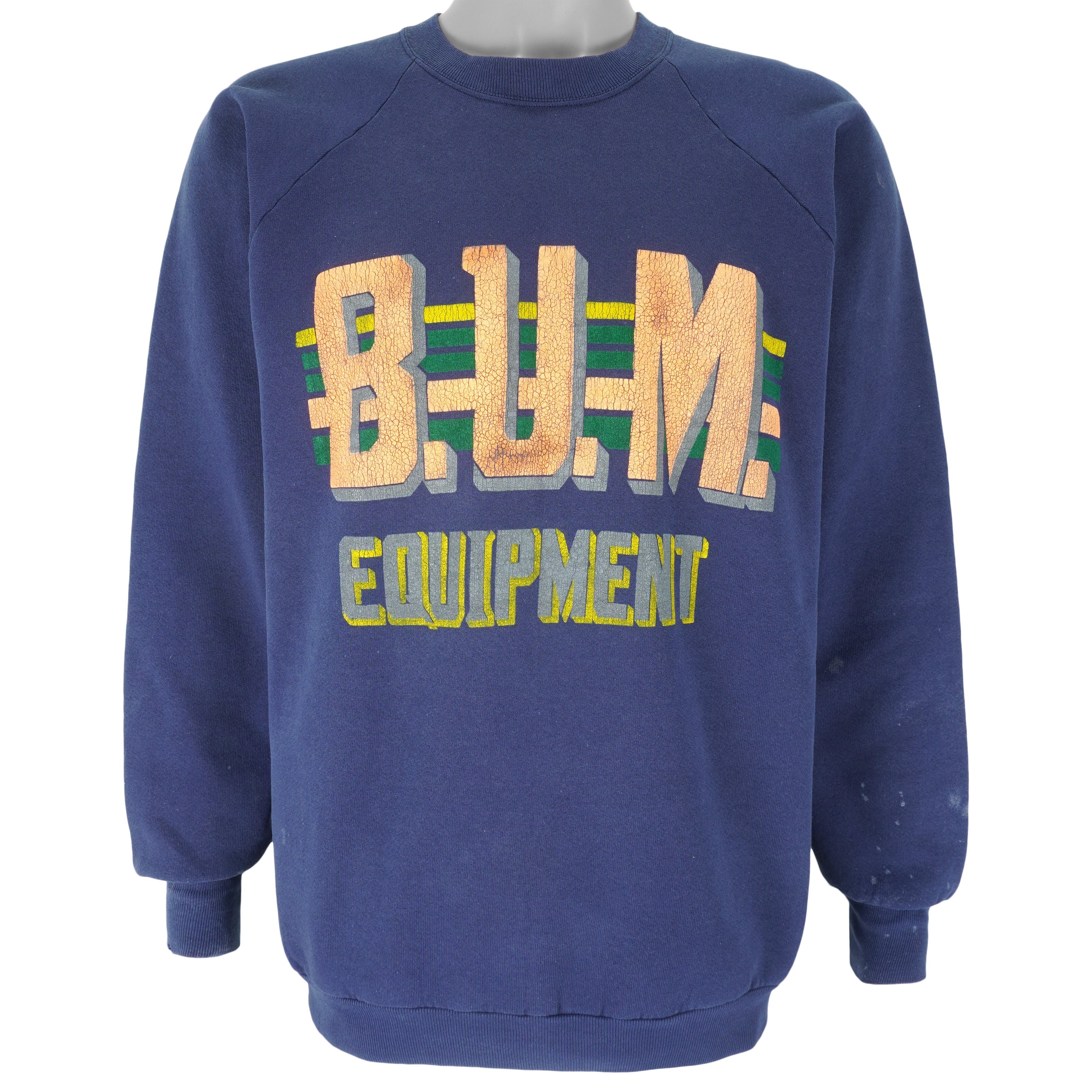 Vintage B.U.M Equipment Crew Neck Sweatshirt 1990s X Large Vintage Club Clothing