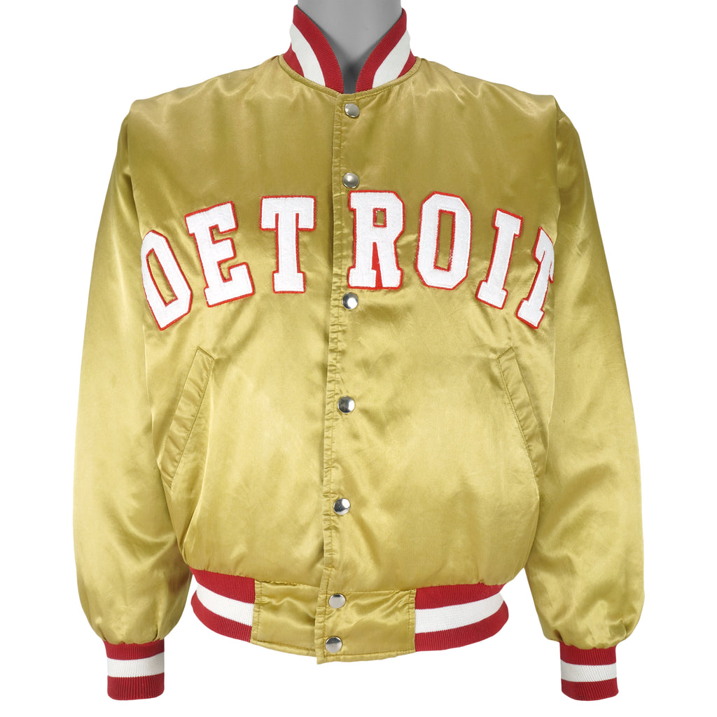 Vintage (American Teams) - Detroit Satin Bomber Jacket 1990 Medium Vintage Retro