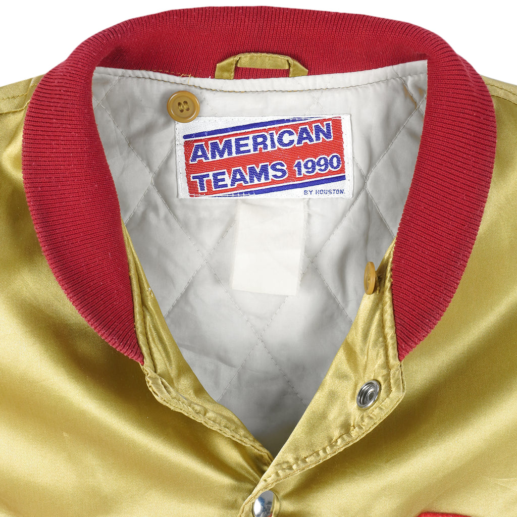 Vintage (American Teams) - Detroit Satin Bomber Jacket 1990 Medium Vintage Retro