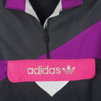 Adidas - Black Equipment 1/4 Zip Windbreaker 1990s X-Large Vintage Retro