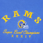 NFL - St. Louis Rams Super Bowl Champions 34th T-Shirt 2000s X-Large Vintage Retro Football
