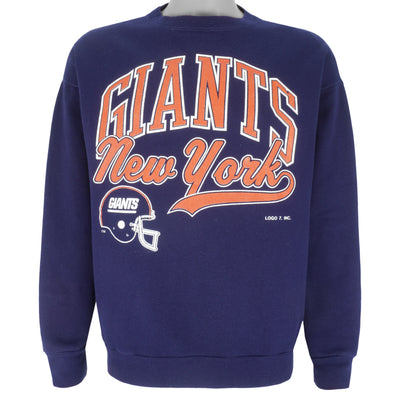 NFL (Logo 7) - New York Giants Crew Neck Sweatshirt 1990s X-Large