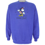Disney - Minnie Mouse Skirt Crew Neck Sweatshirt 1990s Large