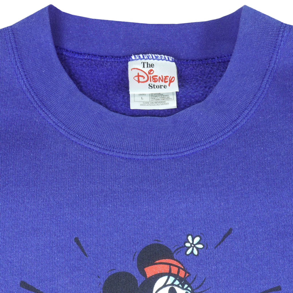 Disney - Minnie Skirt Crew Neck Sweatshirt 1990s Large Vintage Retro