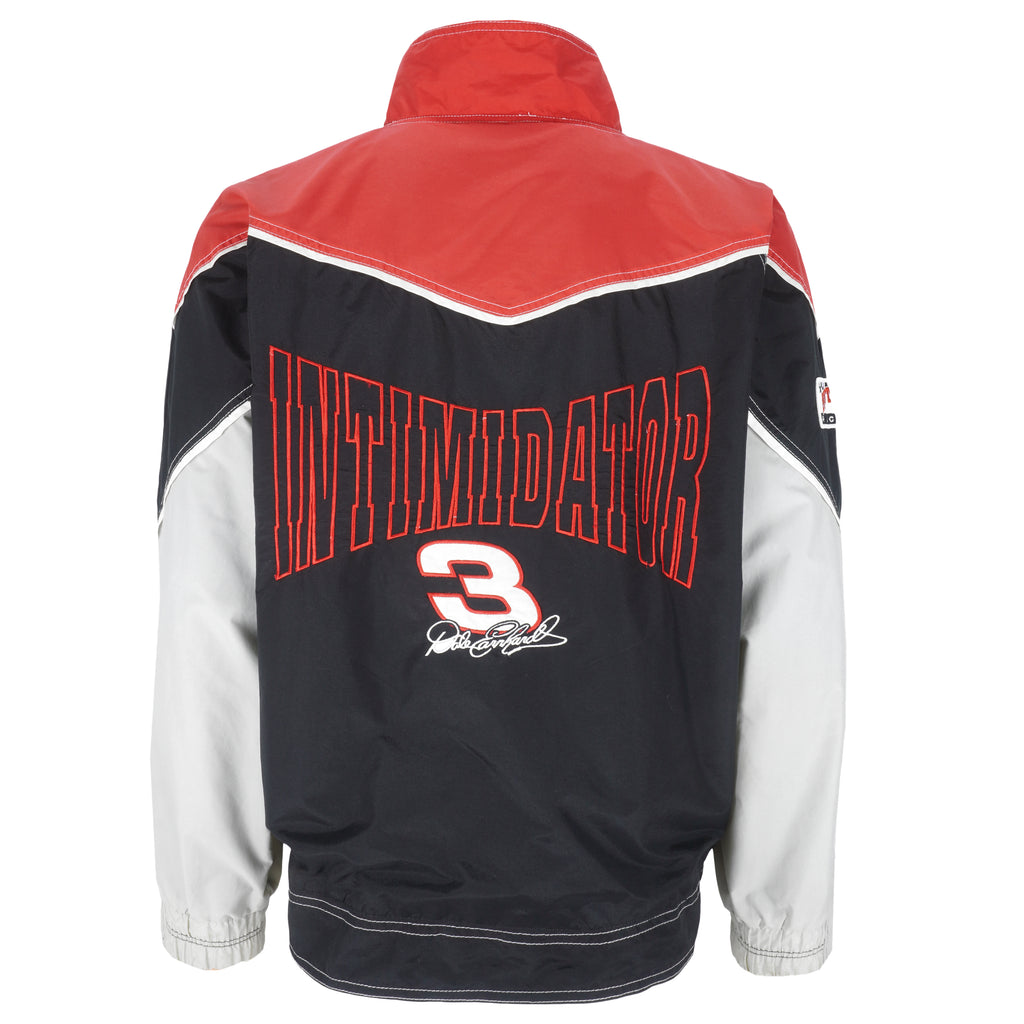 NASCAR (Nutmeg) - Dale Earnhardt Intimidator Embroidered Jacket 1990s Large Vintage Retro