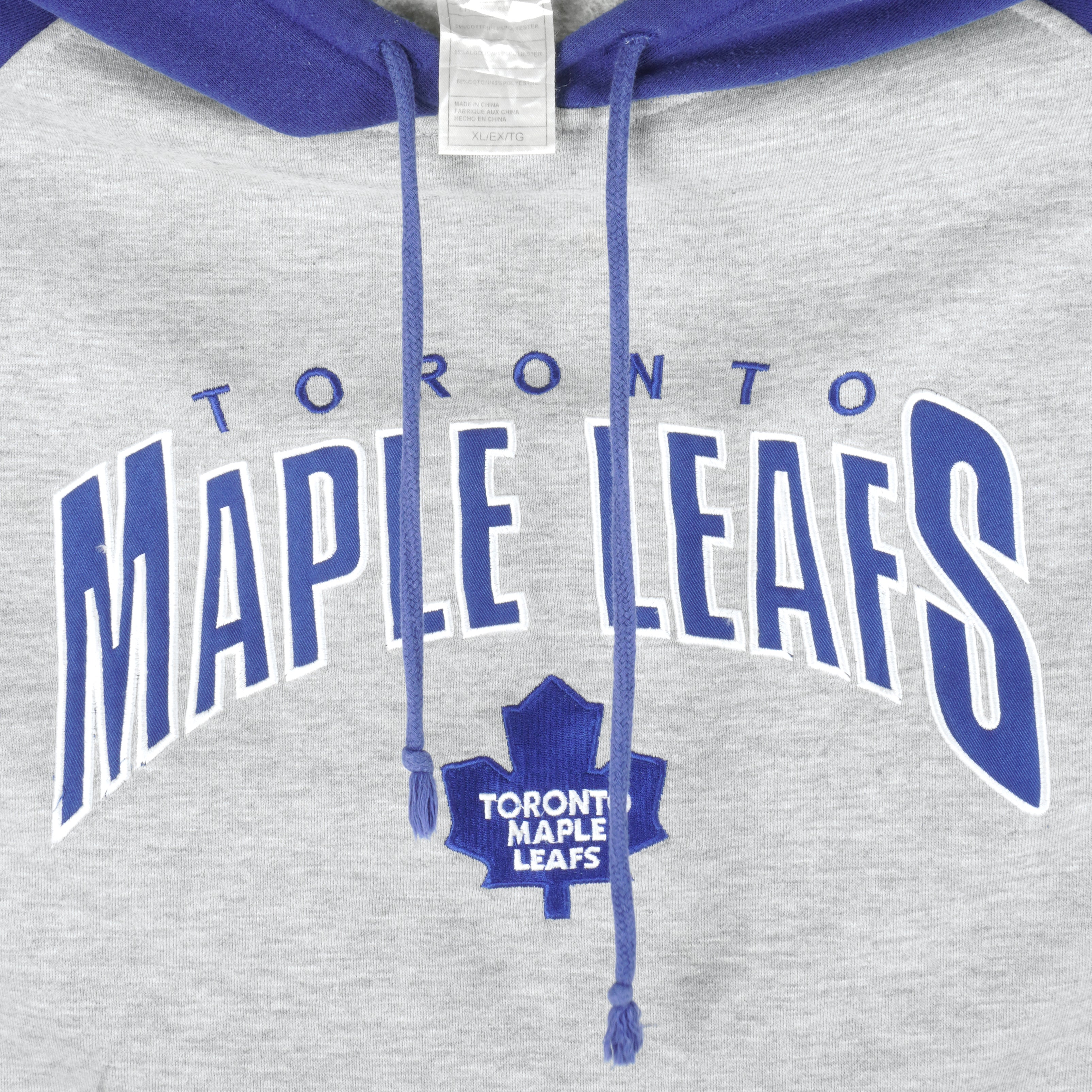 Vintage NHL (CCM) - Toronto Maple Leafs Hoodie Sweatshirt 1990's X-Large Hockey Retro
