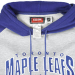 Vintage NHL (CCM) - Toronto Maple Leafs Hoodie Sweatshirt 1990's X-Large Hockey Retro