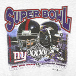 NFL (Gildan) - Jason Sehorn Giants VS Ray Lewis Ravens Crew Neck Sweatshirt 2001 X-Large Vintage Retro Football