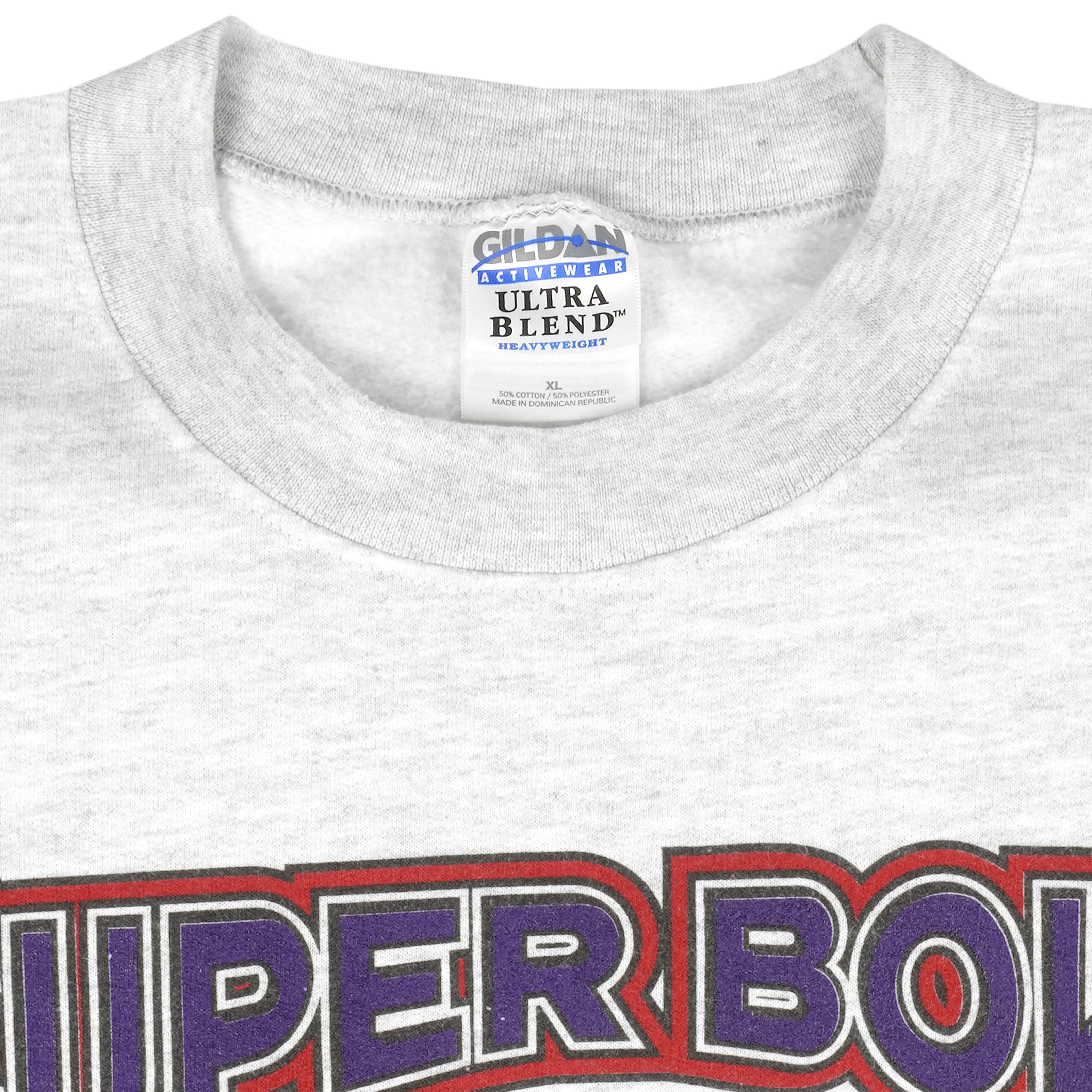 NFL (Gildan) - Jason Sehorn Giants VS Ray Lewis Ravens Crew Neck Sweatshirt 2001 X-Large Vintage Retro Football