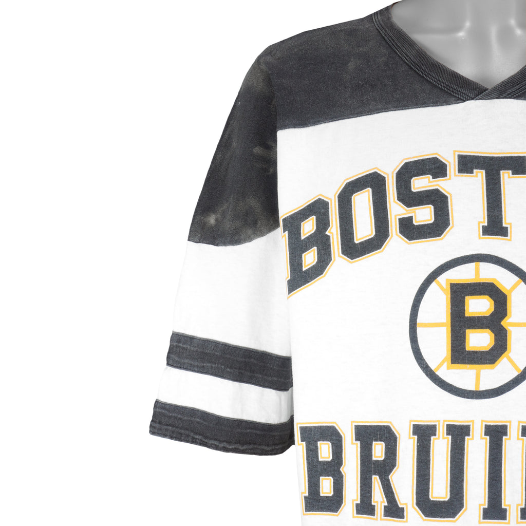 NHL (Logo 7) - Boston Bruins Big Logo T-Shirt 1993 Large Vintage Retro Hockey
