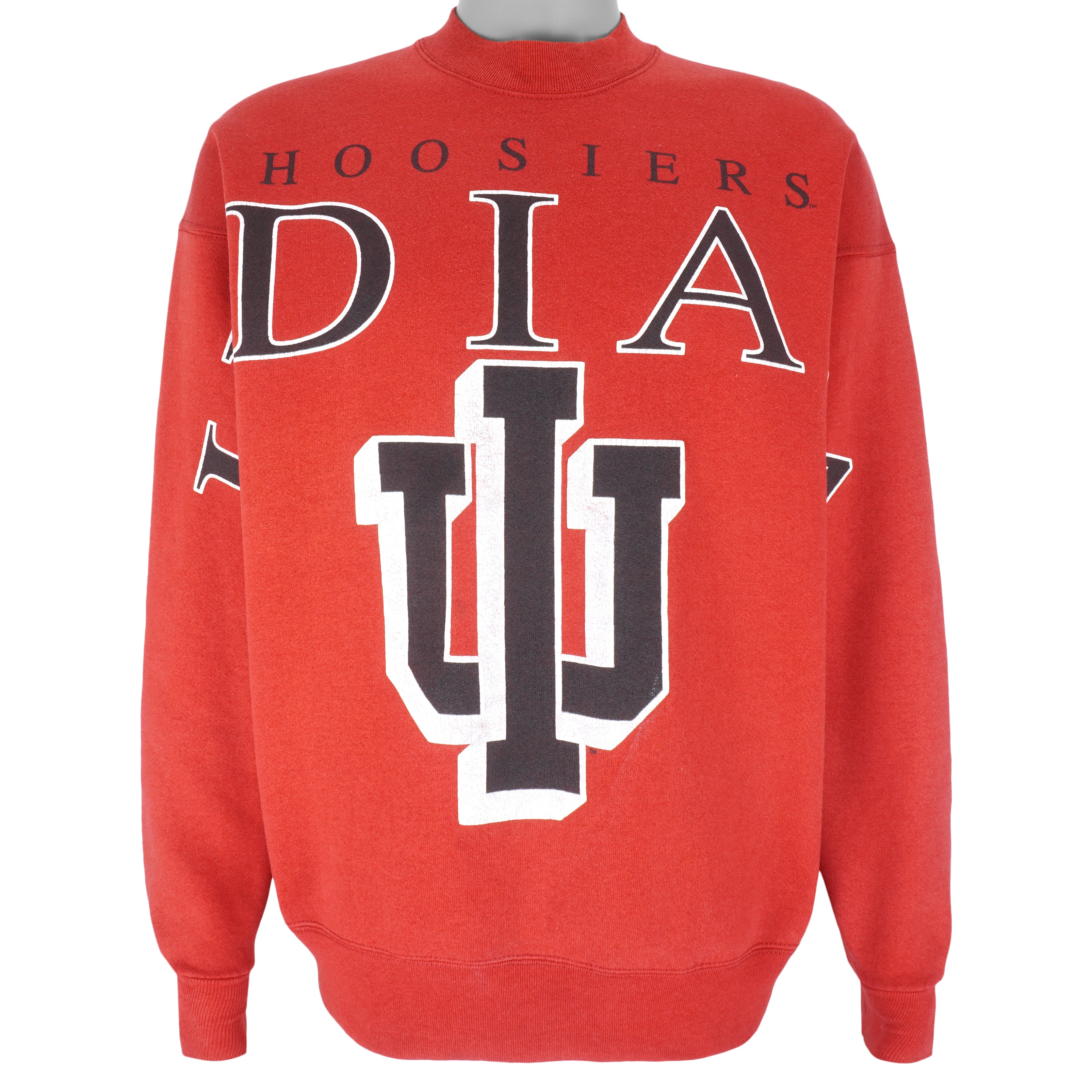 NCAA (Cliff Engle) - Indiana Hoosiers Spell-Out Crew Neck Sweatshirt 1990s Large Vintage Retro Football College