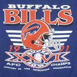 NFL (Trench) - Buffalo Bills AFC Champs Crew Neck Sweatshirt 1992 Large Vintage Retro Football