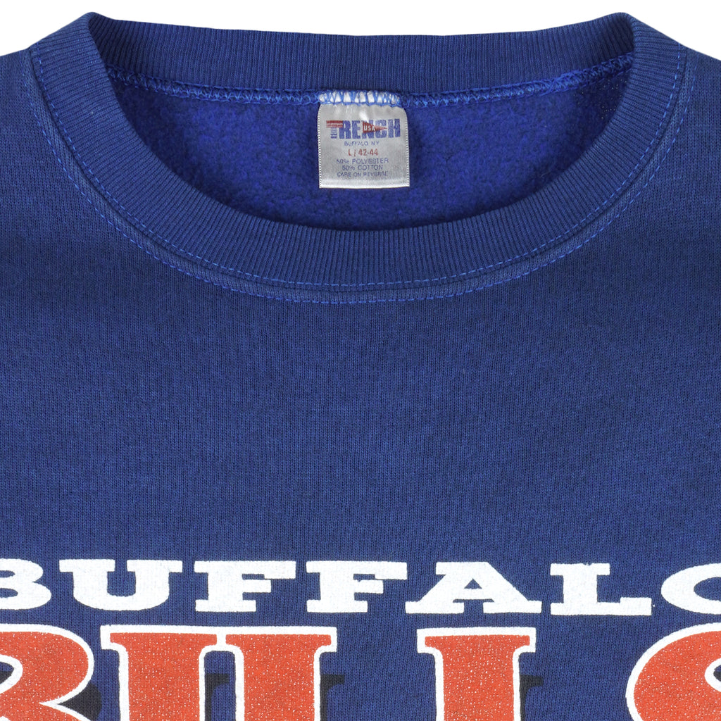 NFL (Trench) - Buffalo Bills AFC Champs Crew Neck Sweatshirt 1992 Large Vintage Retro Football