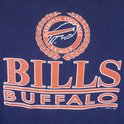 NFL (Logo 7) - Buffalo Bills AFC Champs Crew Neck Sweatshirt 1990s Medium Vintage Retro Football