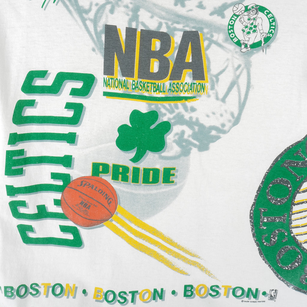 NBA (Salem) - Boston Celtics, Aerial Assault T-Shirt 1990s X-Large Vintage Retro