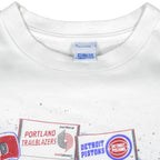 NBA (Salem) - World Championship Finals Blazers VS Pistons T-Shirt 1990 X-Large Vintage Retro Basketball