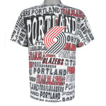 NBA (Salem) - Portland Blazers All Over Print T-Shirt 1990s Large Vintage Retro Basketball
