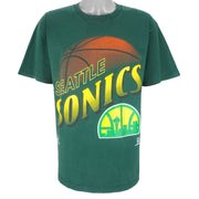 NBA (Nutmeg) - Seattle Sonics T-Shirt 1990s X-Large Vintage Retro Basketball