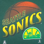 NBA (Nutmeg) - Seattle Sonics T-Shirt 1990s X-Large Vintage Retro Basketball