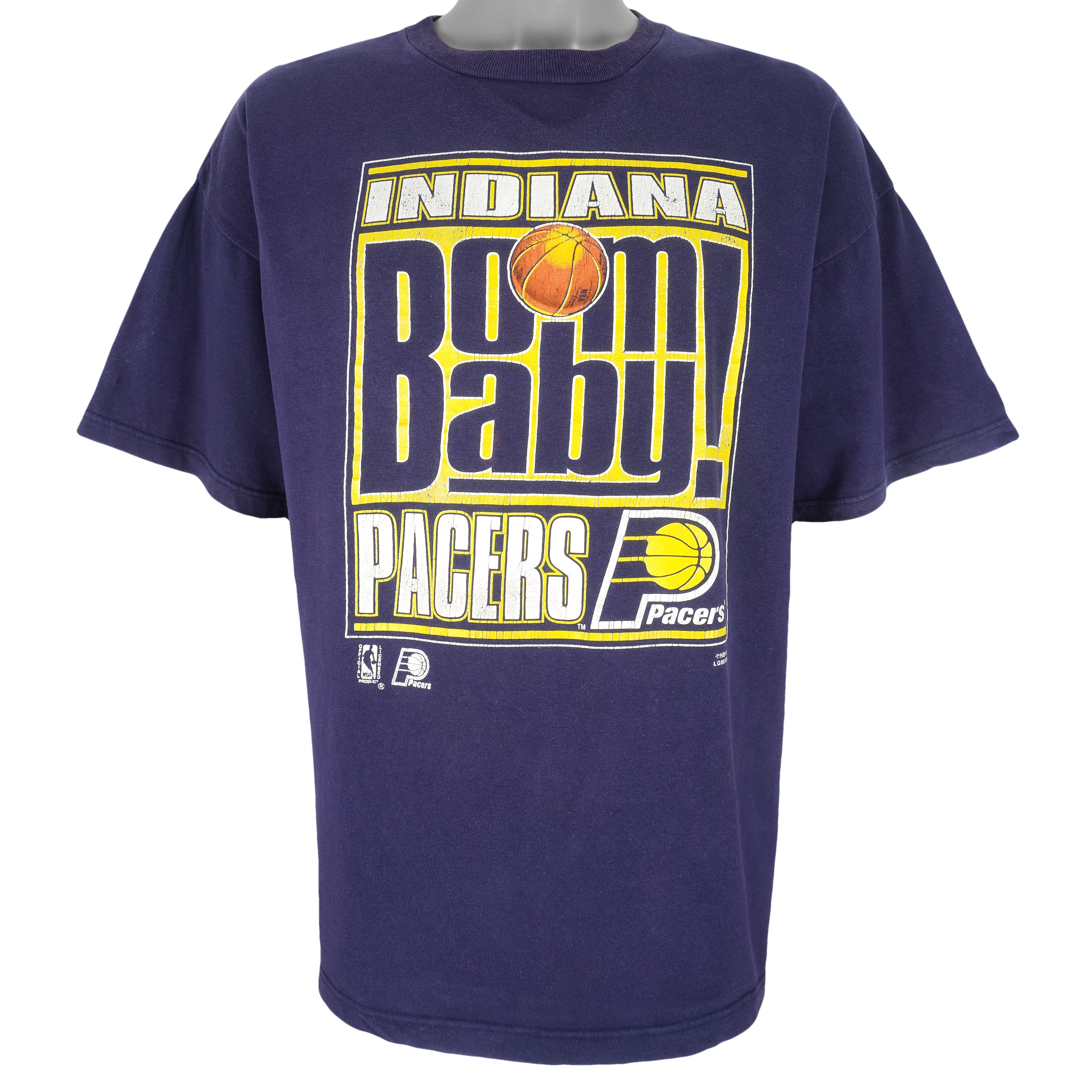 NBA (Logo 7) - Indiana Pacers T-Shirt 1990s X-Large Vintage Retro Basketball
