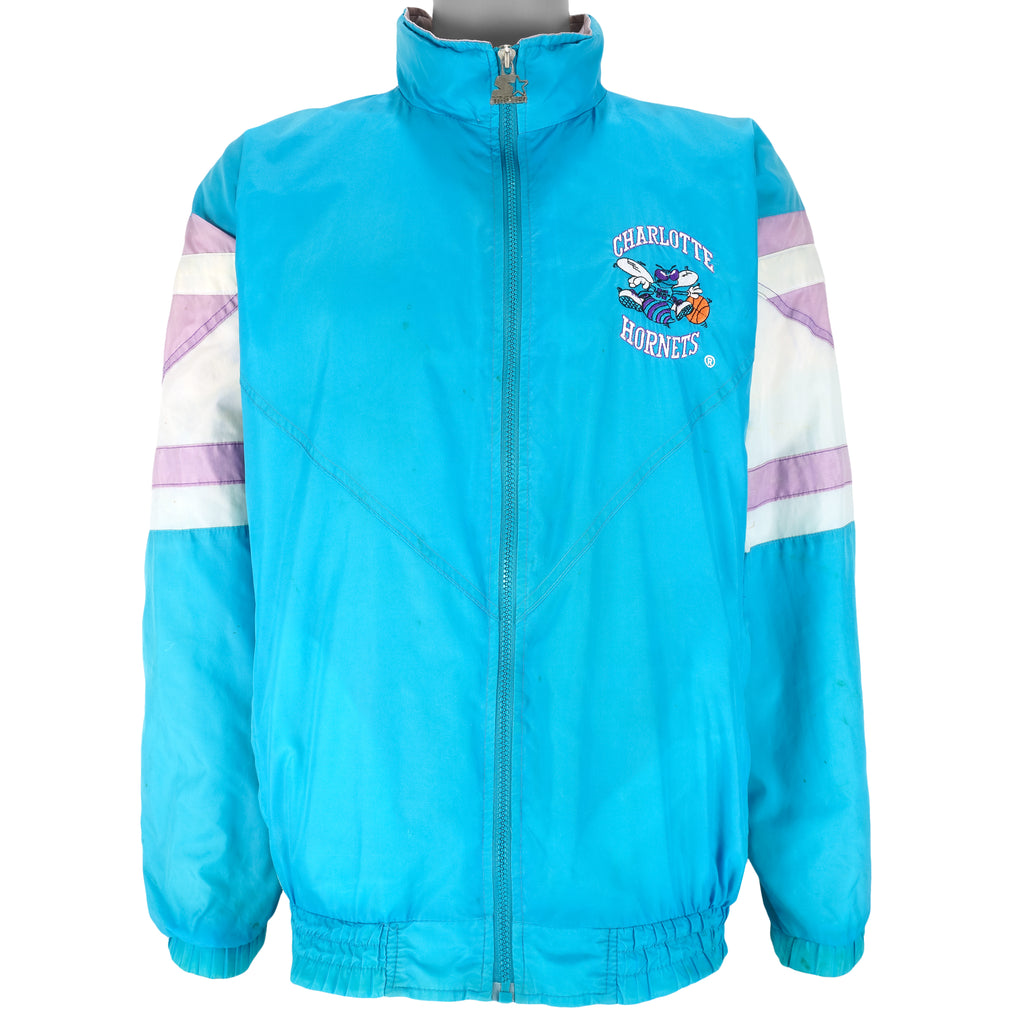 Starter - Charlotte Hornets Windbreaker 1990s X-Large Vintage Retro Basketball