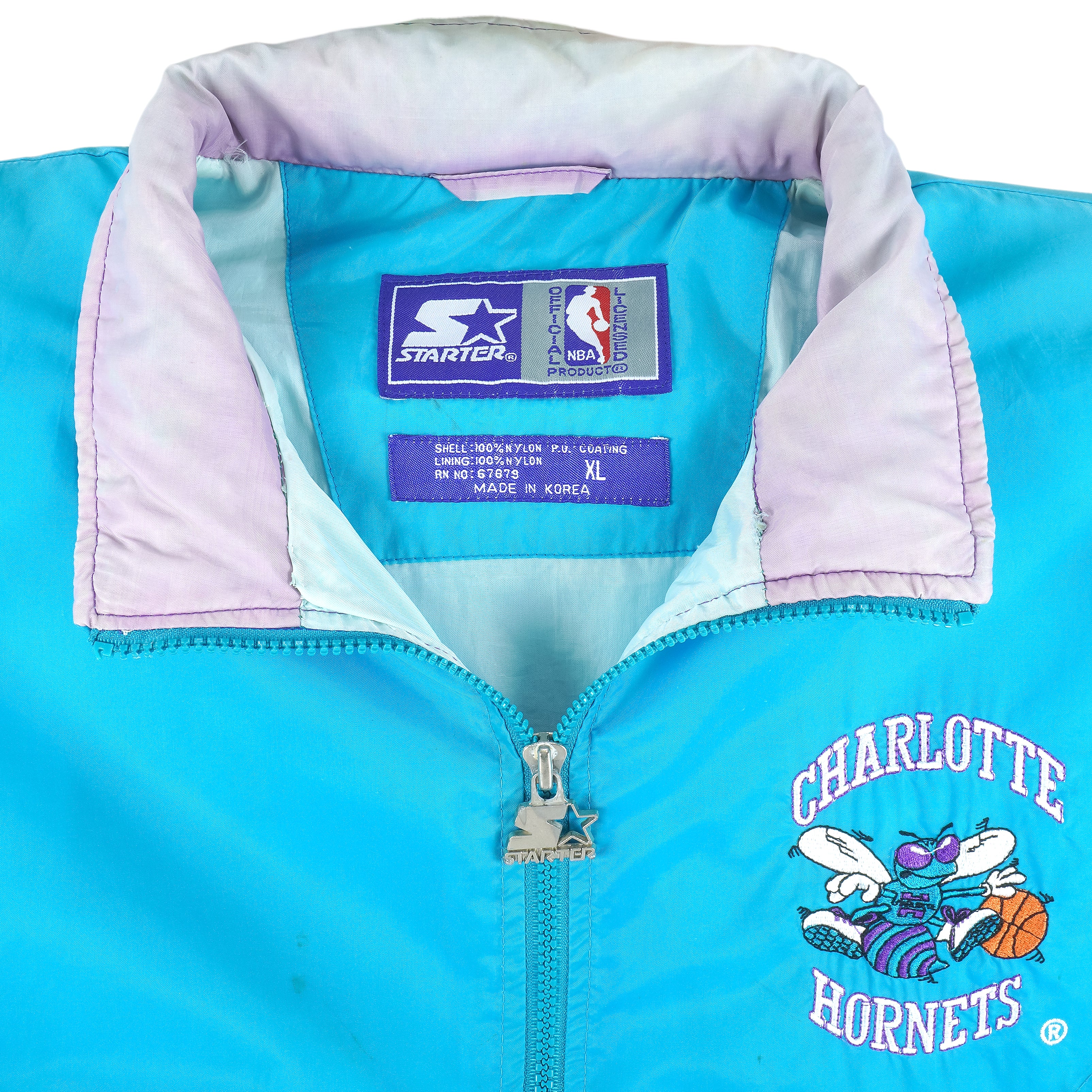Starter - Charlotte Hornets Windbreaker 1990s X-Large Vintage Retro Basketball