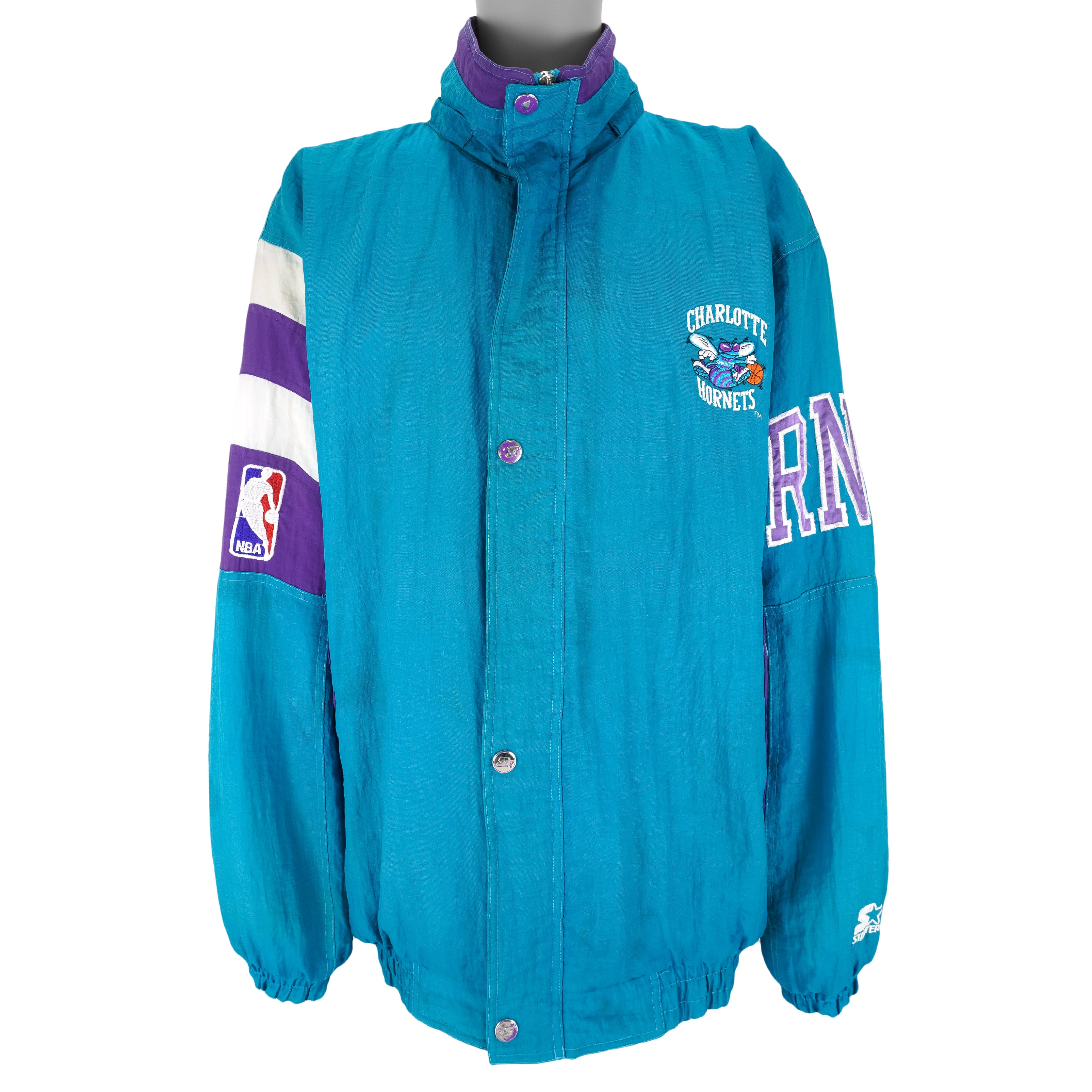 Starter - Charlotte Hornets Embroidered Jacket 1990s X-Large Vintage Retro Basketball
