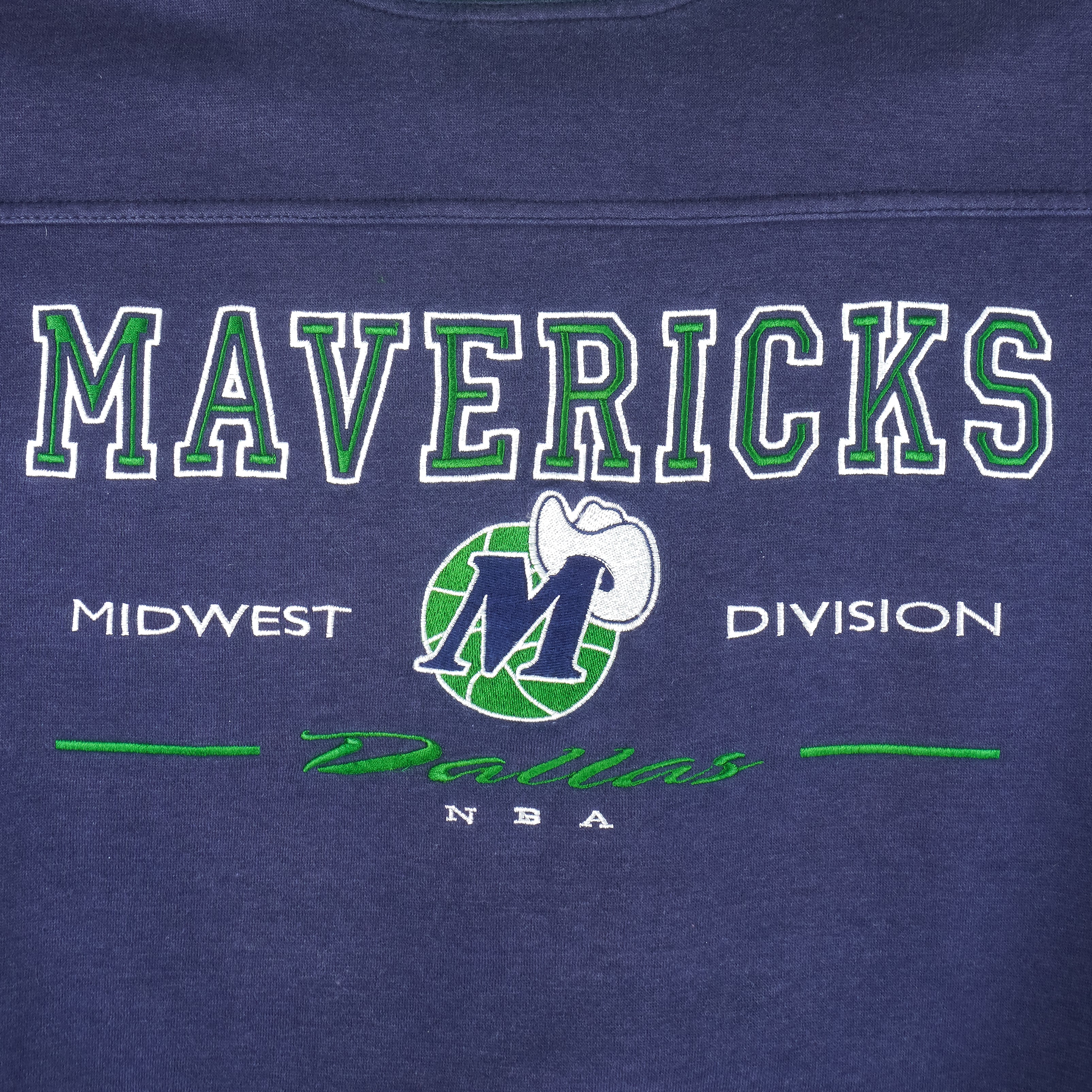 NBA (Lee) - Dallas Mavericks Embroidered Sweatshirt 1990s X-Large Vintage Retro