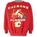 NHL (Athletics Softwear) - Calgary Flames Clarence Campbell Crew Neck Sweatshirt 1990s Large Vintage Retro Hockey