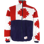 Vintage - Canada Flag Fleece Sweatshirt 1980s Small