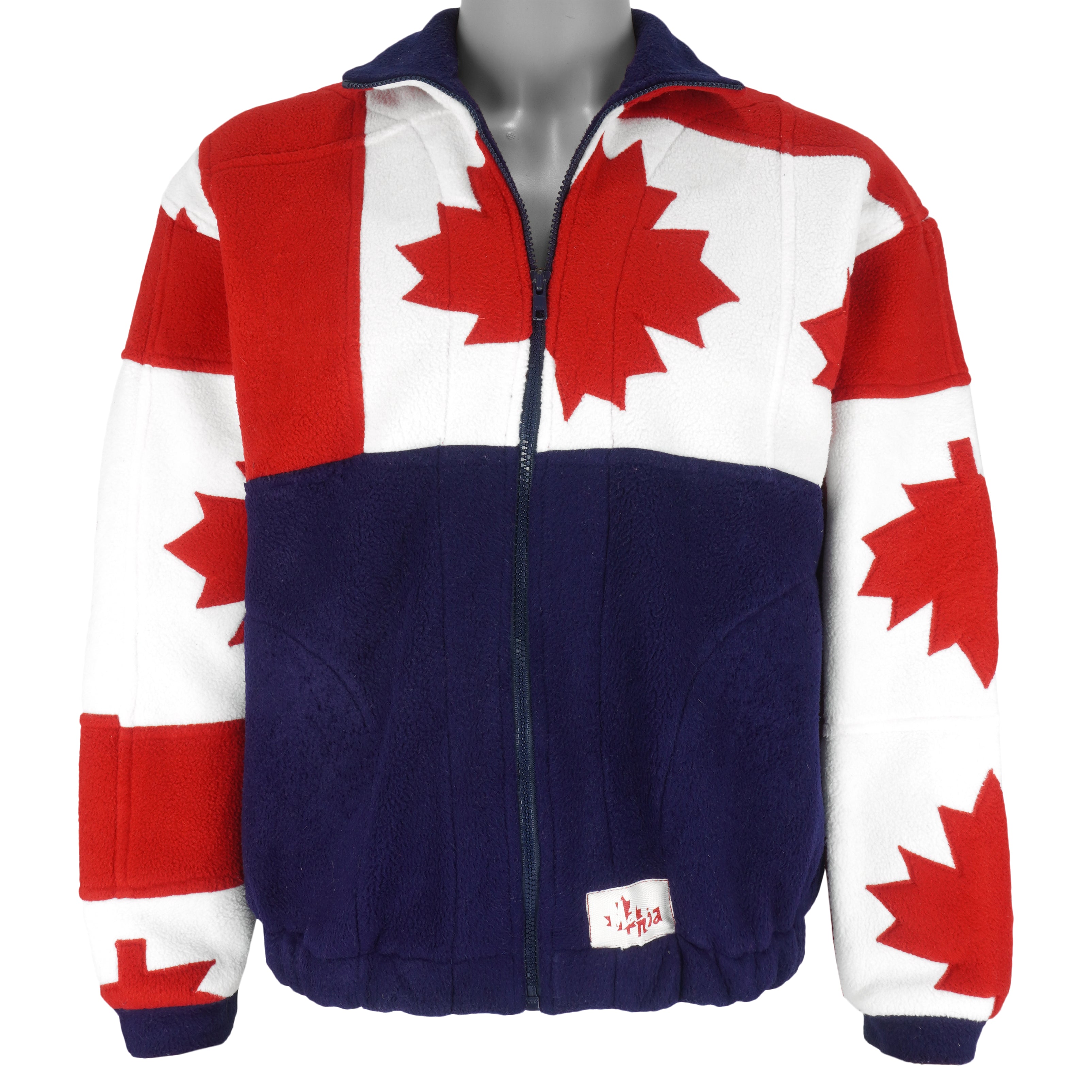 Vintage - Canada Flag Fleece Sweatshirt 1980s Small