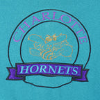Vintage NBA - Charlotte Hornets Embroidered Crew Neck Sweatshirt 1990s Large