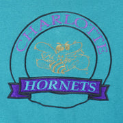 Vintage NBA - Charlotte Hornets Embroidered Crew Neck Sweatshirt 1990s Large