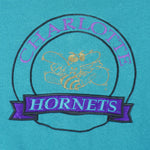 Vintage NBA - Charlotte Hornets Embroidered Crew Neck Sweatshirt 1990s Large