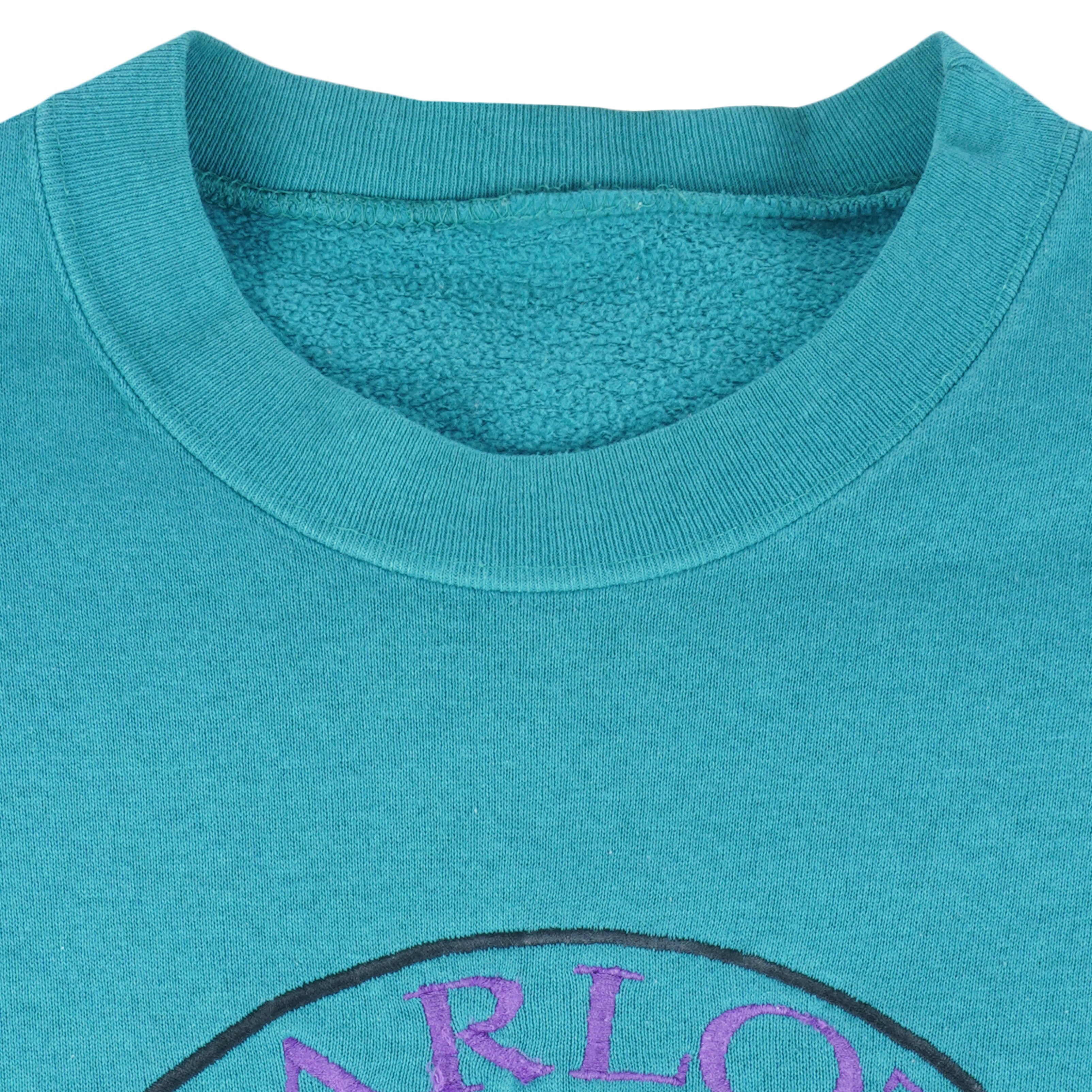 Vintage NBA - Charlotte Hornets Embroidered Crew Neck Sweatshirt 1990s Large