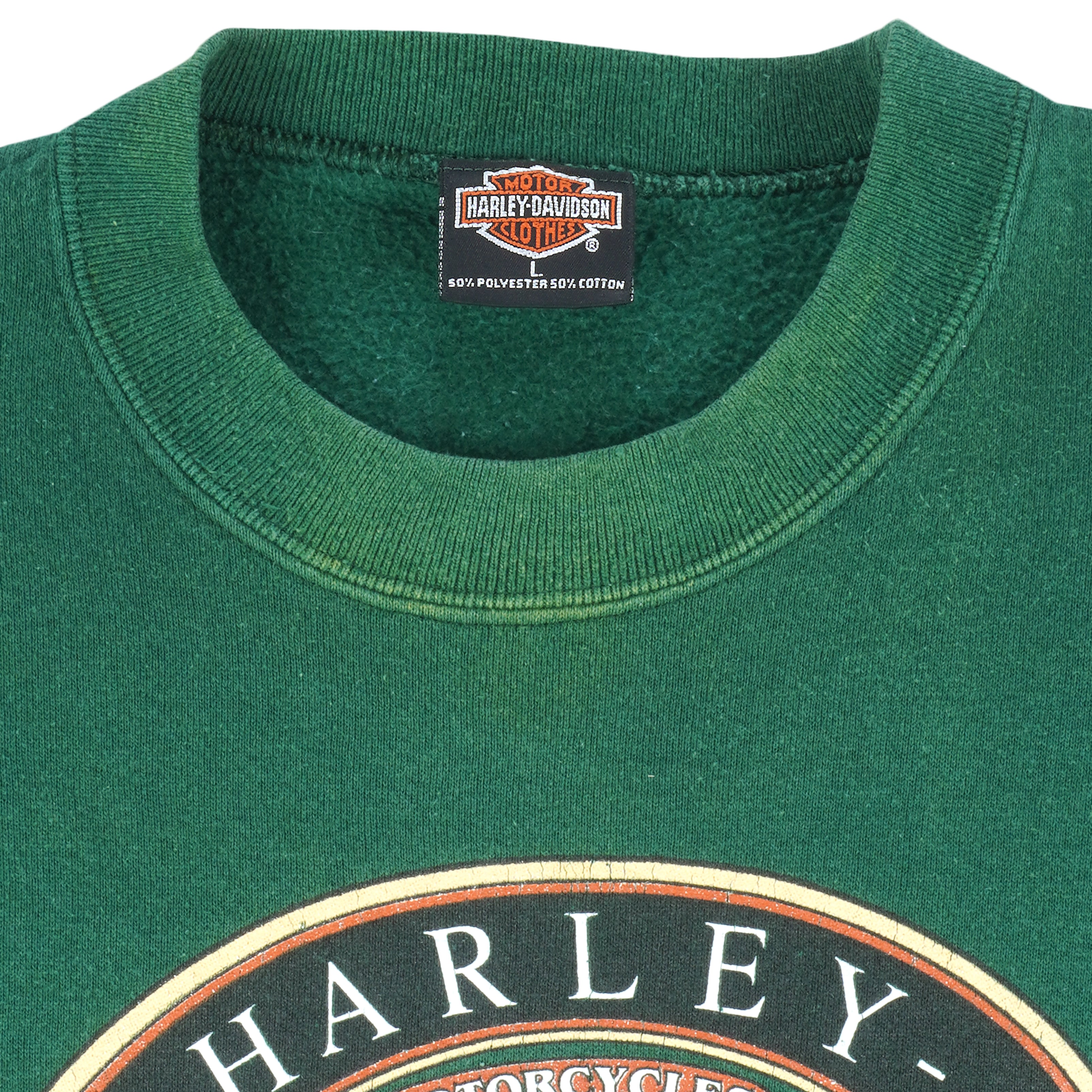 Harley Davidson - Rules Crew Neck Sweatshirt 1992 Large Vintage Retro