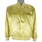 Vintage - SEGA Saturn Virtua Fighter Gold Satin Jacket 1990s Large Vintage Retro