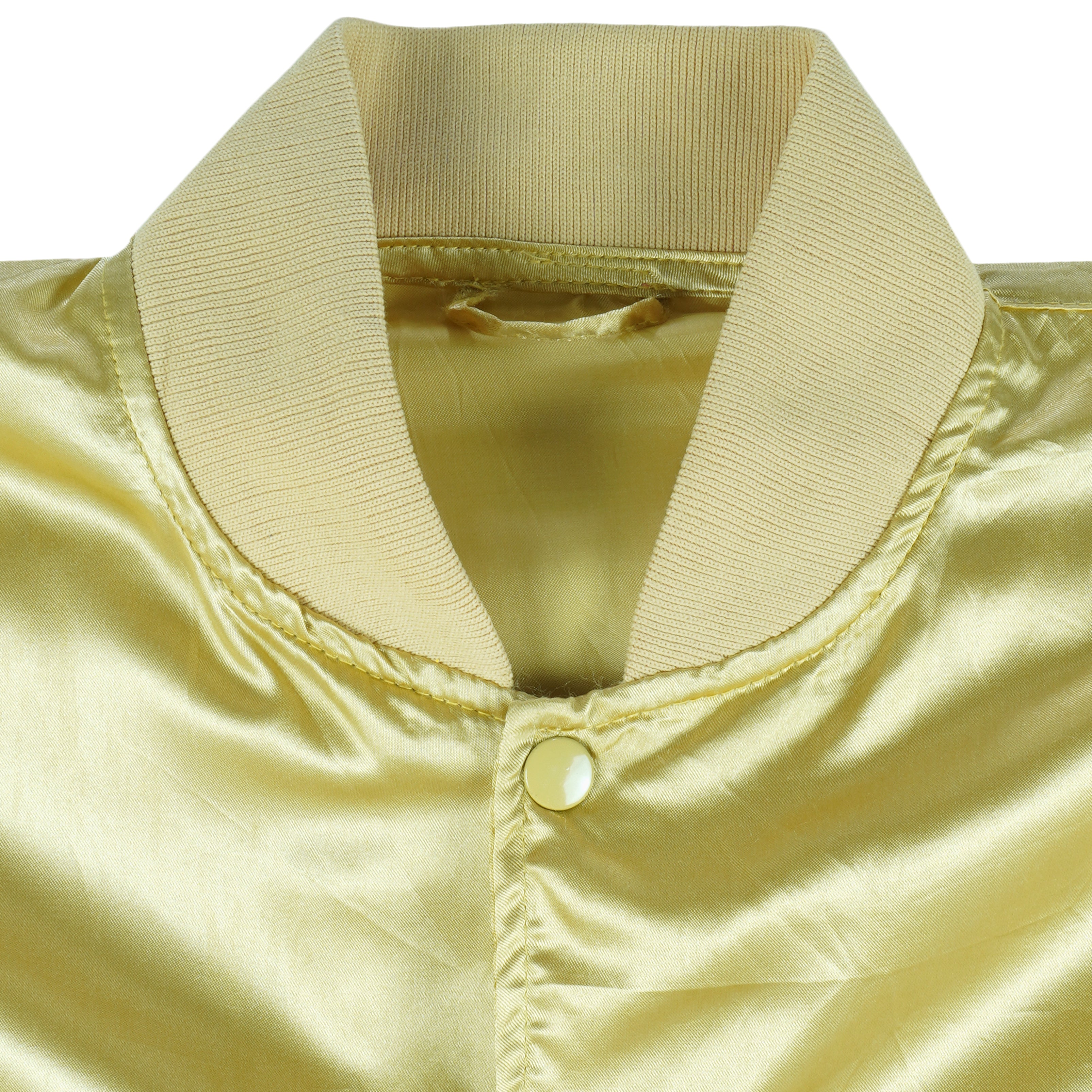 Vintage - SEGA Saturn Virtua Fighter Gold Satin Jacket 1990s Large Vintage Retro