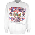 Vintage MLB (Nutmeg) - Atlanta Braves NL Champions Crew Neck Sweatshirt 1992 Large