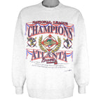 Vintage MLB (Nutmeg) - Atlanta Braves NL Champions Crew Neck Sweatshirt 1992 Large