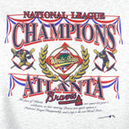Vintage MLB (Nutmeg) - Atlanta Braves NL Champions Crew Neck Sweatshirt 1992 Large