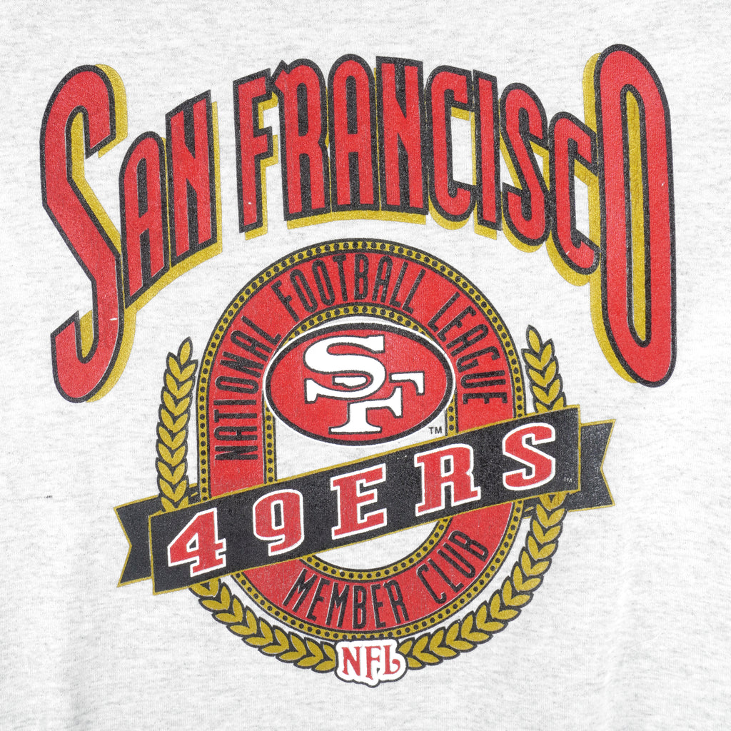 NFL (Nutmeg) - San Francisco 49ers Crew Neck Sweatshirt 1990s X-Large Vintage Retro Football