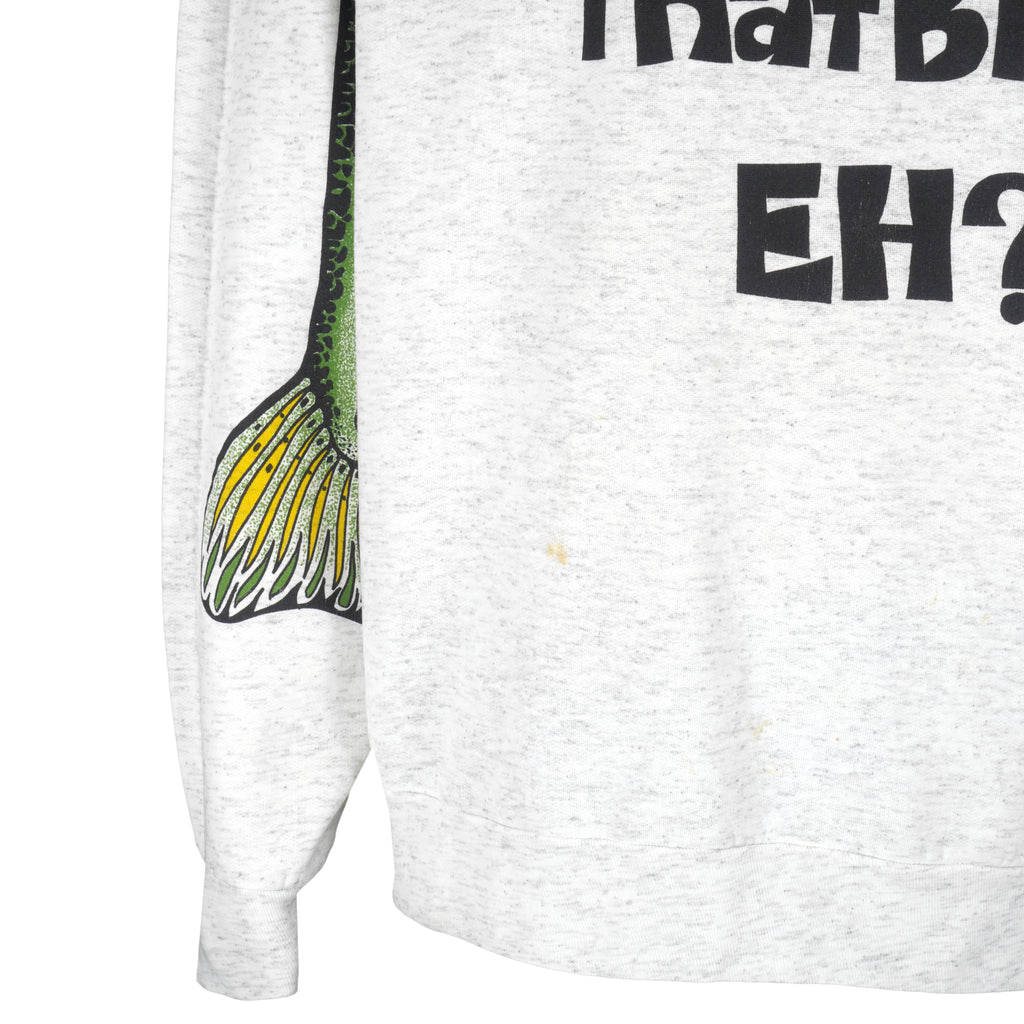 Vintage - That Big Eh? Fish By E.Bremner Crew Neck Sweatshirt 1993 X-Large Vintage Retro