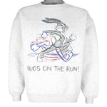 Looney Tunes - Bugs Bunny On The Run! Crew Neck Sweatshirt 1990s Large