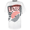 NBA (Magic Johnson T's) - Portland Blazers Single Stitch T-Shirt 1990s X-Large Vintage Retro Basketball