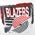 NBA (Magic Johnson T's) - Portland Blazers Single Stitch T-Shirt 1990s X-Large Vintage Retro Basketball